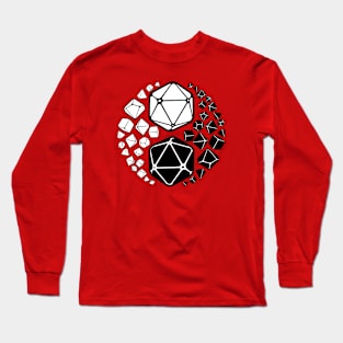 Yin Yang RPG D20 Dice Long Sleeve T-Shirt